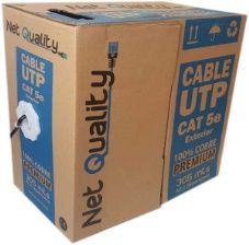 CAJA DE CABLE UTP NET QUALITY OUTDOOR CAT 5, 305 MTS, 100% COBRE
