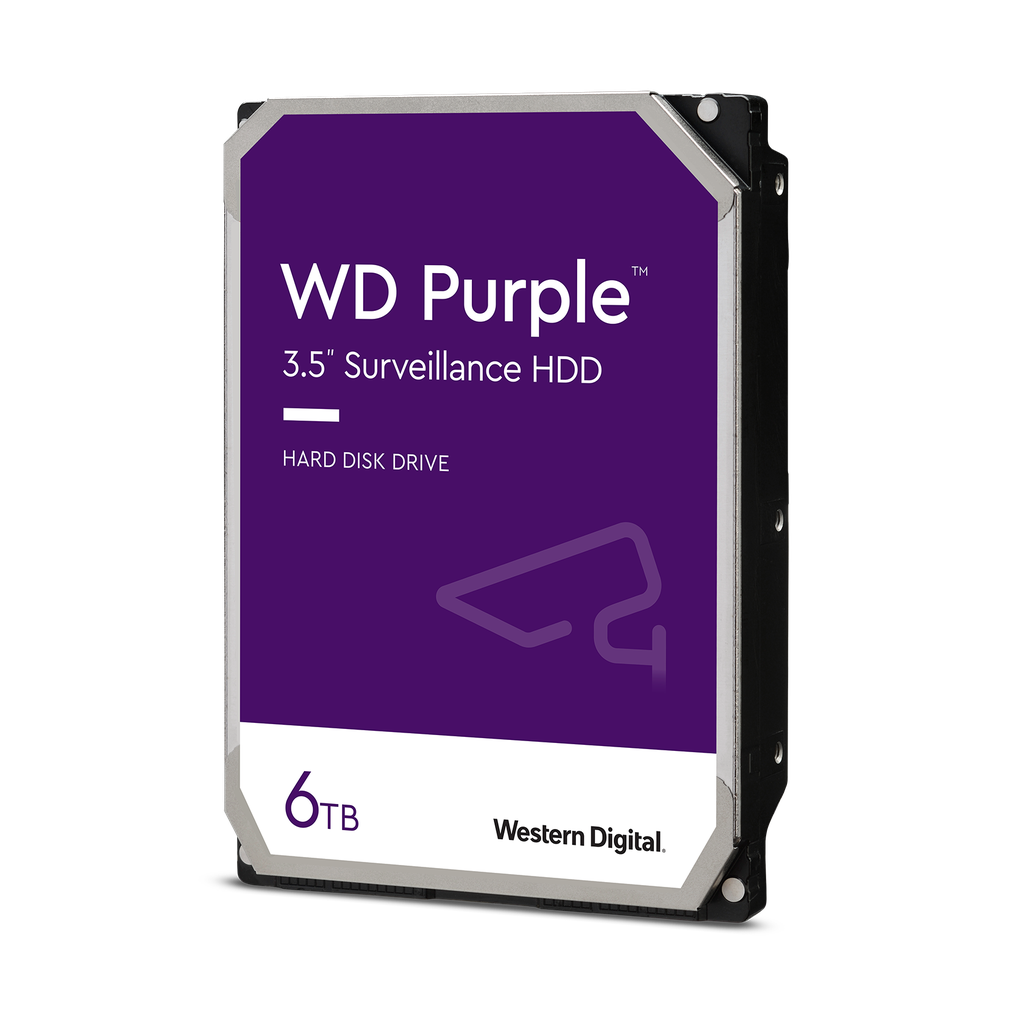 DISCO RIGIDO WD PURPLE DE 6 TB SATA P/ VIDEO VIGILANCIA