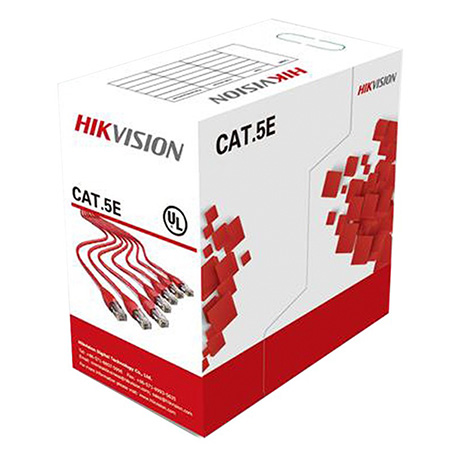 [DS-1LN5EO-UU] CAJA DE CABLE UTP HIKVISION EXTERIOR NEGRO CAT 5, 100% COBRE, 305 M (DS-1LN5EO-UU)