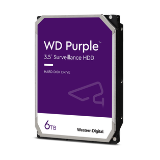 DISCO RIGIDO WD PURPLE DE 6 TB SATA P/ VIDEO VIGILANCIA  *1 DISCO POR DVR O NVR*
