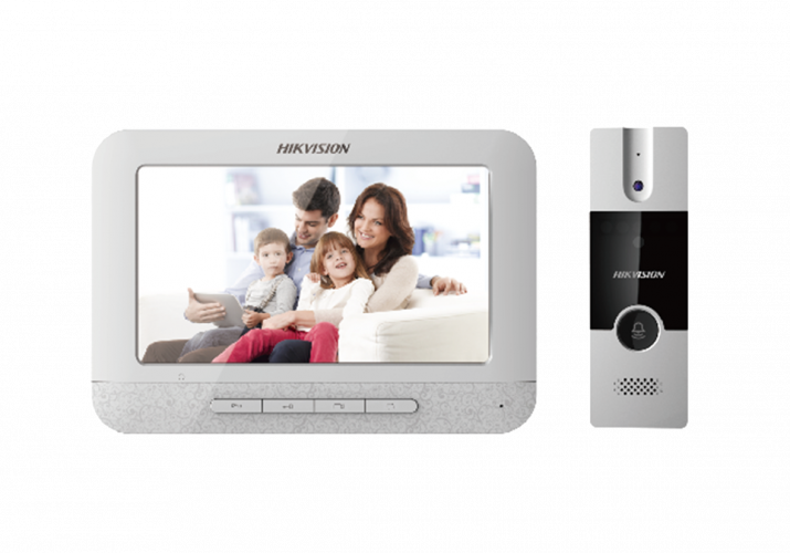 [DS-KIS202T] PORTERO VISOR HIKVISION , ANALOGICO, MONITOR 720P (DS-KH2220) , FRENTE PLASTICO  (DS-KB2411T-IM)