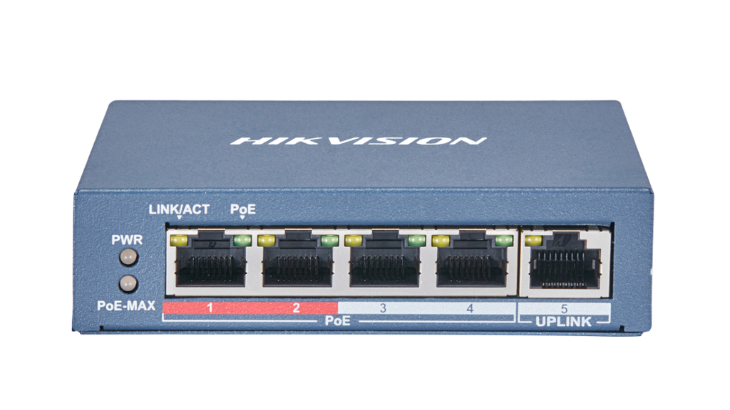 [DS-3E0105P-E/M(B)] SWITCH HIKVISION POE DE 4 PUERTOS