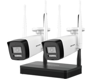 KIT WIFI HIKVISION EASYLINK (NKS424W0H) 4 MEGAS, SE COMPONE DE  NVS (DS-7104NI-S1/W/KIT) + 2 BULLET (DS-2CV1043G2-LIDWF) ,INCLUYE FUENTES, *OPCIONAL: TARJETA MICROSD